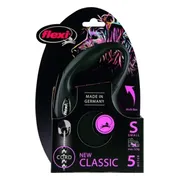Flexi Rollijn Classic Koord 5 mtr tot 12 kg Zwart