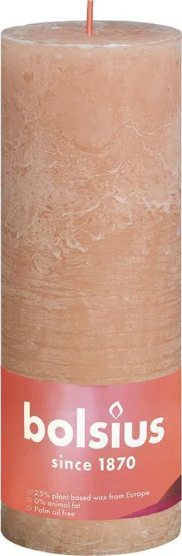 Bolsius Rustiek Stompkaars Misty Pink 190/68