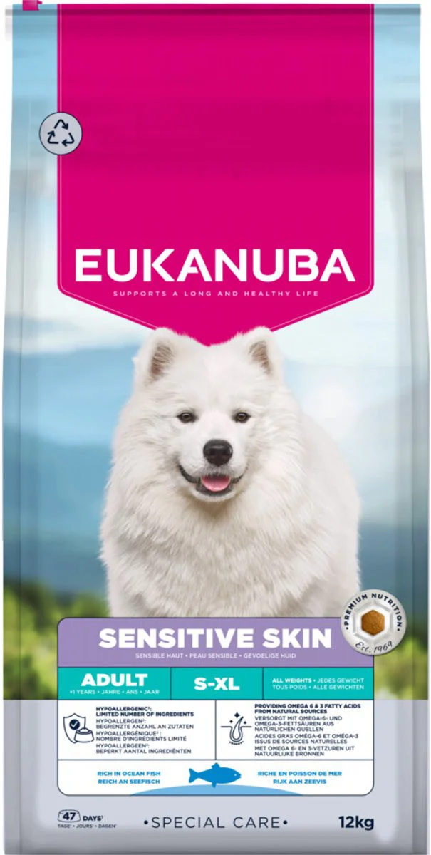 Eukanuba Hondenvoer Droog Special Care Adult Sensitive Skin 12 kg