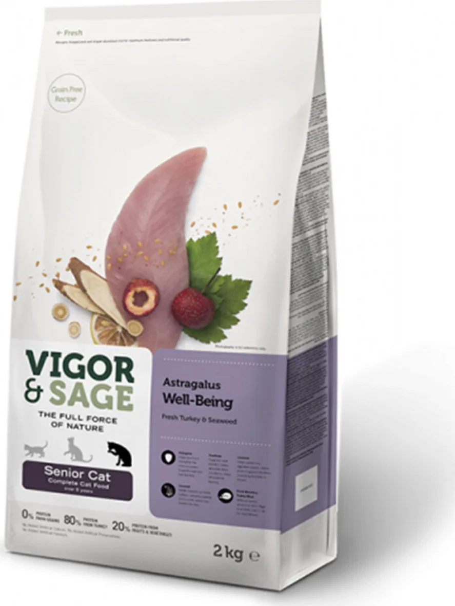 Vigor & Sage Kattenvoer Senior Well-Being Astragalus 2 kg