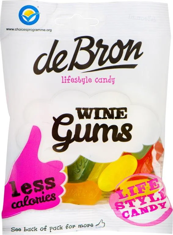 De Bron Wine Gums Suikervrij 100GR