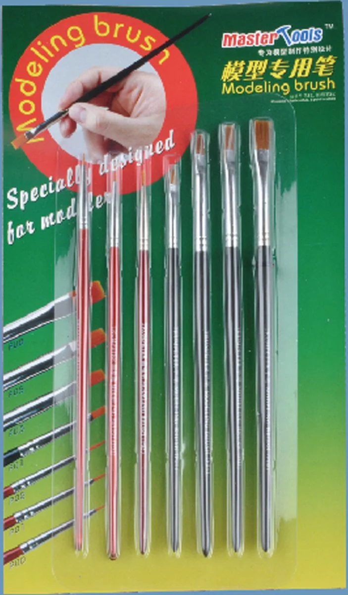 Master Tools Hobbypenseel - 09900 Modelbouw Penselen (7pc) Penseel