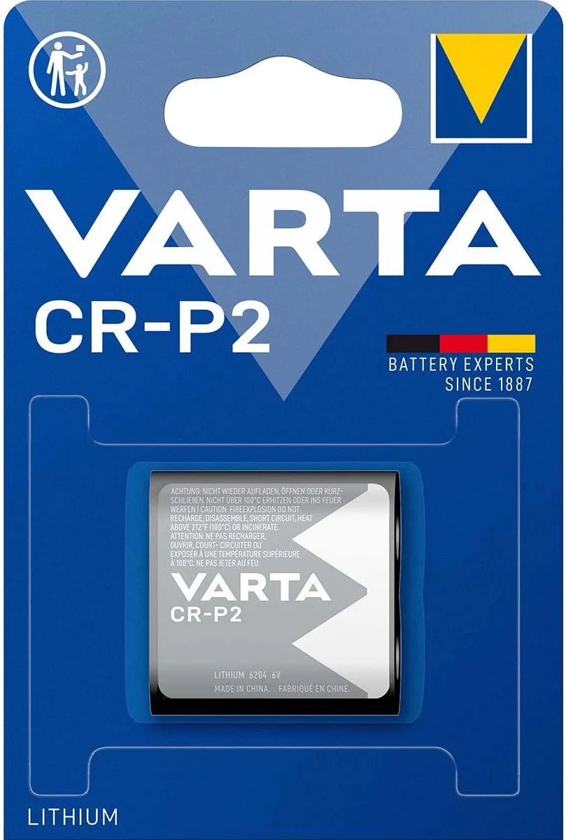 Varta LITHIUM Cylindrical Batterijen CR-P2 Blister