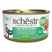 12x Schesir Complementary Kattenvoer Tonijn & Algae in Gelei 70 gr