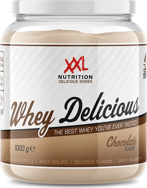 2x XXL Nutrition Whey Delicious Chocolade 1000 gr