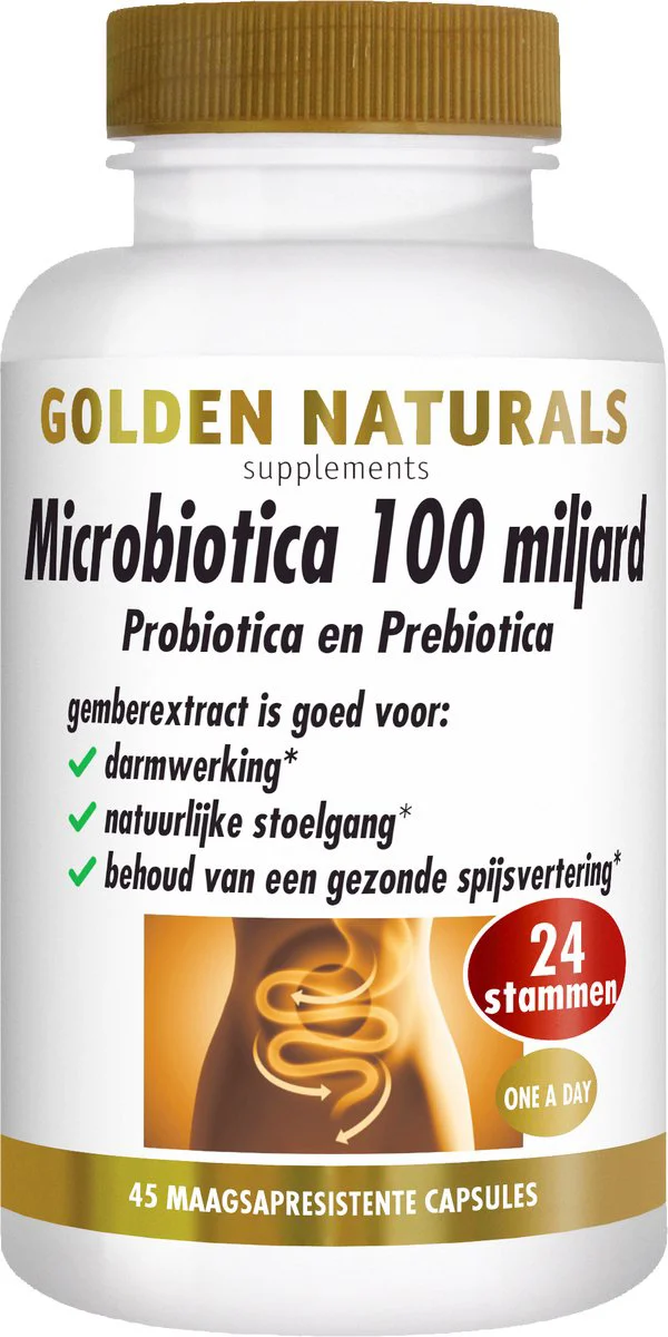 Golden Naturals Microbiotica 100 Miljard 45 vegacapsules