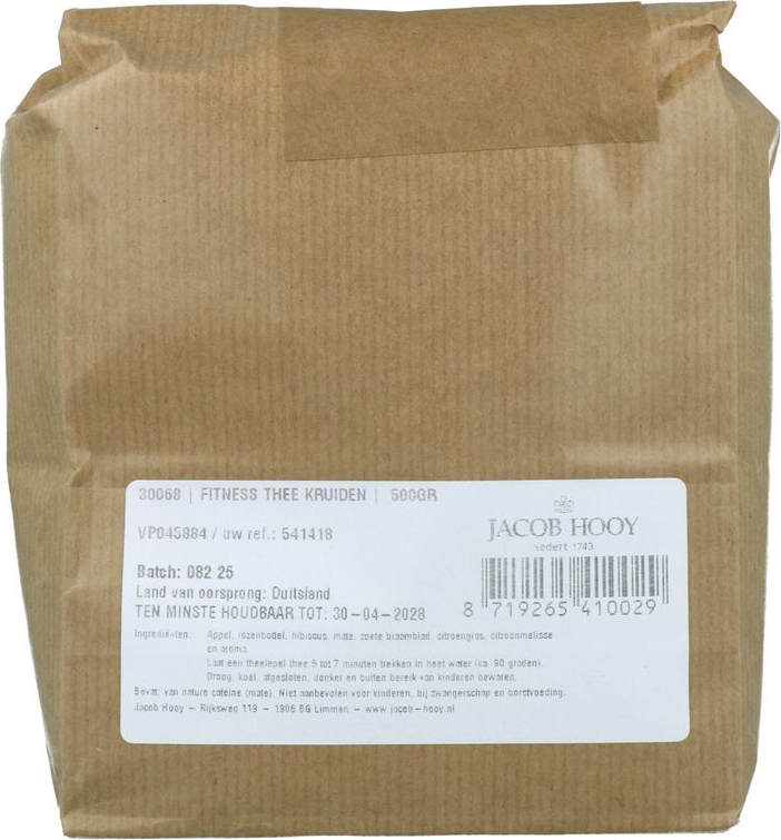 Jacob Hooy Fitness Thee Kruiden 500GR