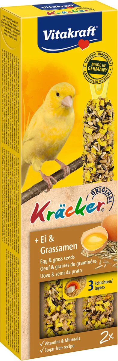 Vitakraft Kanarie Kracker Ei - Graszaad 2 stuks