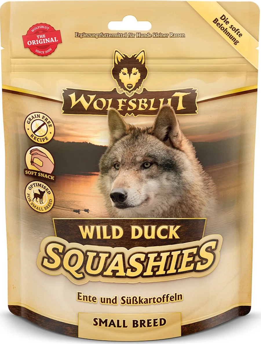 6x Wolfsblut Squashies Wild Duck Small Breed 300 gr