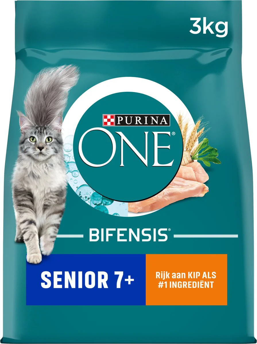 Purina ONE Kattenvoer Droog Senior Kip - Volkoren Granen 3 kg
