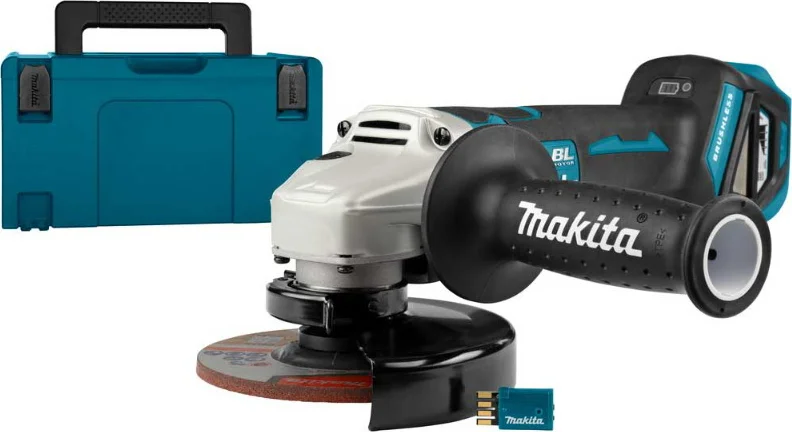 Makita DGA518ZJU Accu Haakse Slijper 125mm AWS 18V Basic Body in Mbox