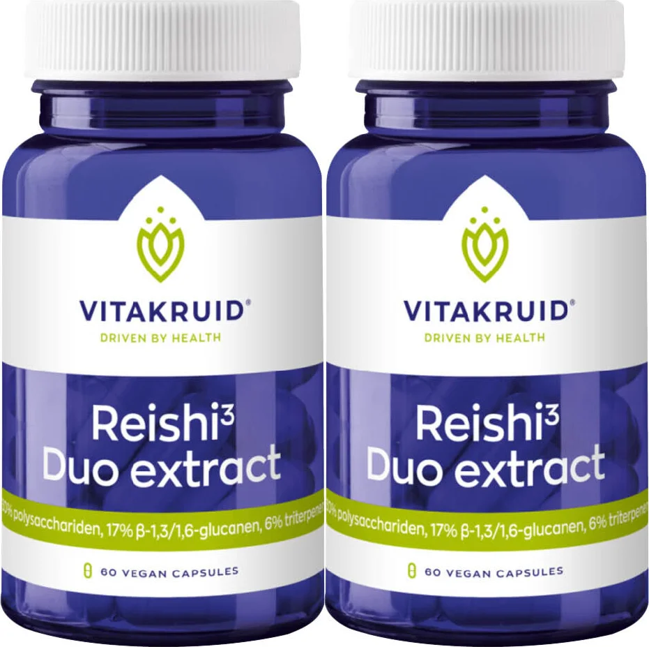 2x Vitakruid Reishi 3 Duo Extract 60 vegancapsules