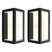 Philips Hue Impress muurlamp White and Color zwart smal duo pack