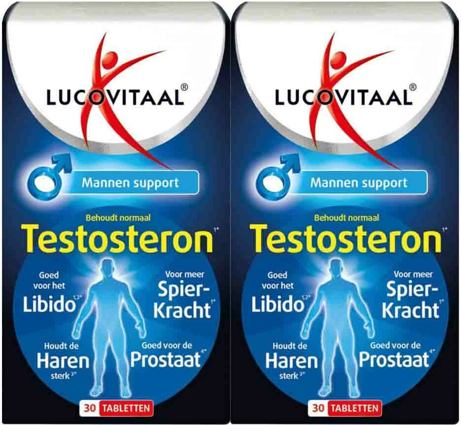 2x Lucovitaal Testosteron Mannen Support 30 tabletten