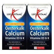 2x Lucovitaal Oesterkalk Calcium Vitamine D3 & K 100 tabletten