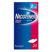 Nicotinell Kauwgom Fruit 2 mg - voor stoppen met roken 24ST
