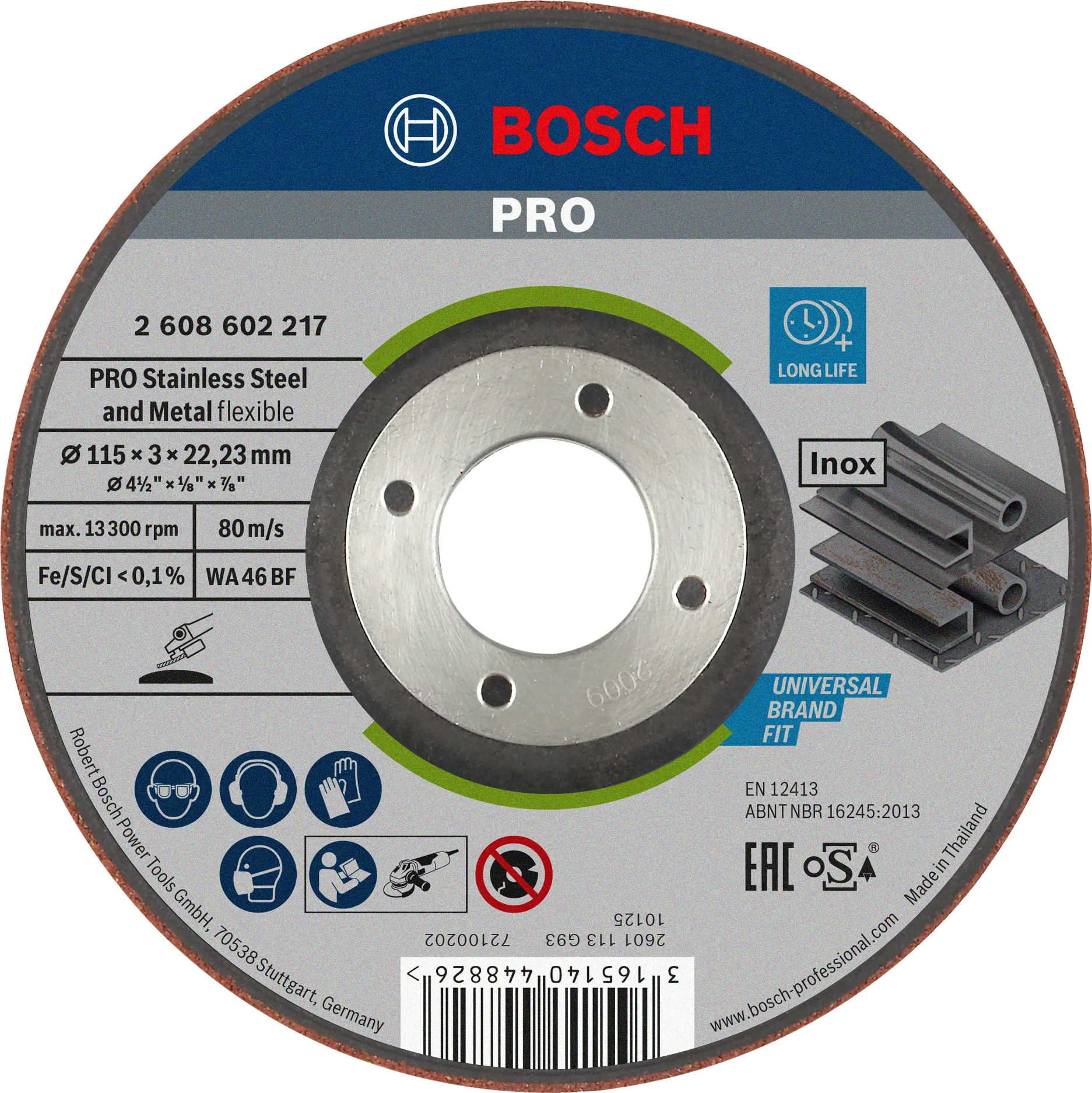 Bosch Professional Semiflexibele afbraamschijf 115 x 22.23mm - 2608602217