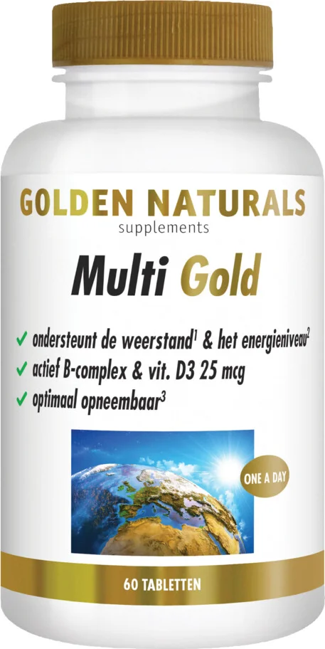 2x Golden Naturals Multi Gold 60 tabletten