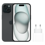 Apple iPhone 15 128GB Zwart + Apple Snellader