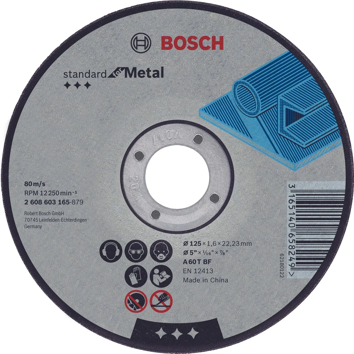 Bosch Professional Doorslijpschijf PRO Metal 125x22,23mm VE=1 - 2608603166