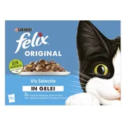 Felix Kattenvoer Nat Original Vis Selectie in Gelei 12 x 85 gr