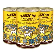 3x Lily's Kitchen Hondenvoer Nat Casserole Kip & Kalkoen 400 gr