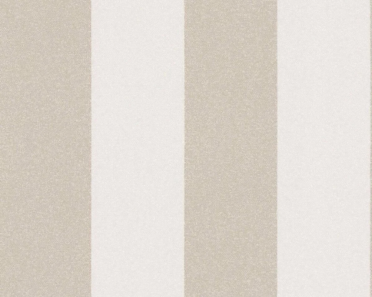 STREPEN BEHANG | Landelijk - beige creme - A.S. Création New Elegance