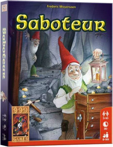 999 Games - Saboteur - Kaartspel - Hét perfecte partyspel voor grote groepen - Saboteer je tegenstanders - Familiespel - Gezelschapsspel - Klein cadeautje