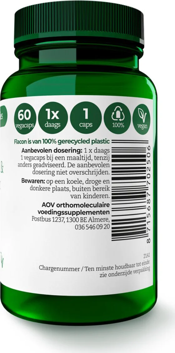 2x AOV 250 Vitamine B12 & Foliumzuur (800 mcg) 60 vegacapsules