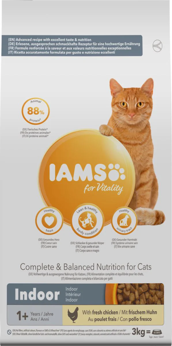 IAMS Kat Adult Indoor Kip 3 kg