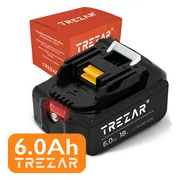 Trezar® 18V Accu Geschikt voor Makita® - Extra Groot 6.0Ah - 18V LXT Batterij - 6000mAh - LED Indicatie - Li-ion Accu - Accuboormachine - BL1860B