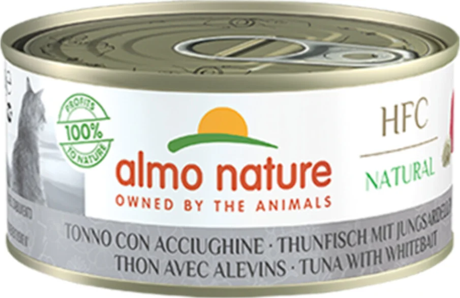 48x Almo Nature HFC Natural Kattenvoer Nat Tonijn & Ansjovis 150 gr