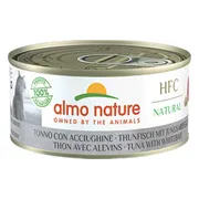 48x Almo Nature HFC Natural Kattenvoer Nat Tonijn & Ansjovis 150 gr