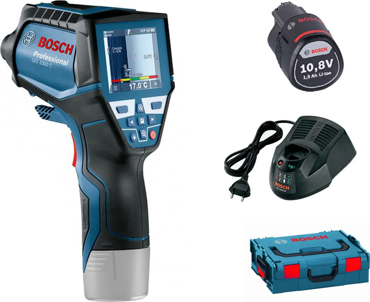 Bosch Professional GIS 1000 C Accu thermodetector 12V 2.0Ah in L-Boxx - 0601083301