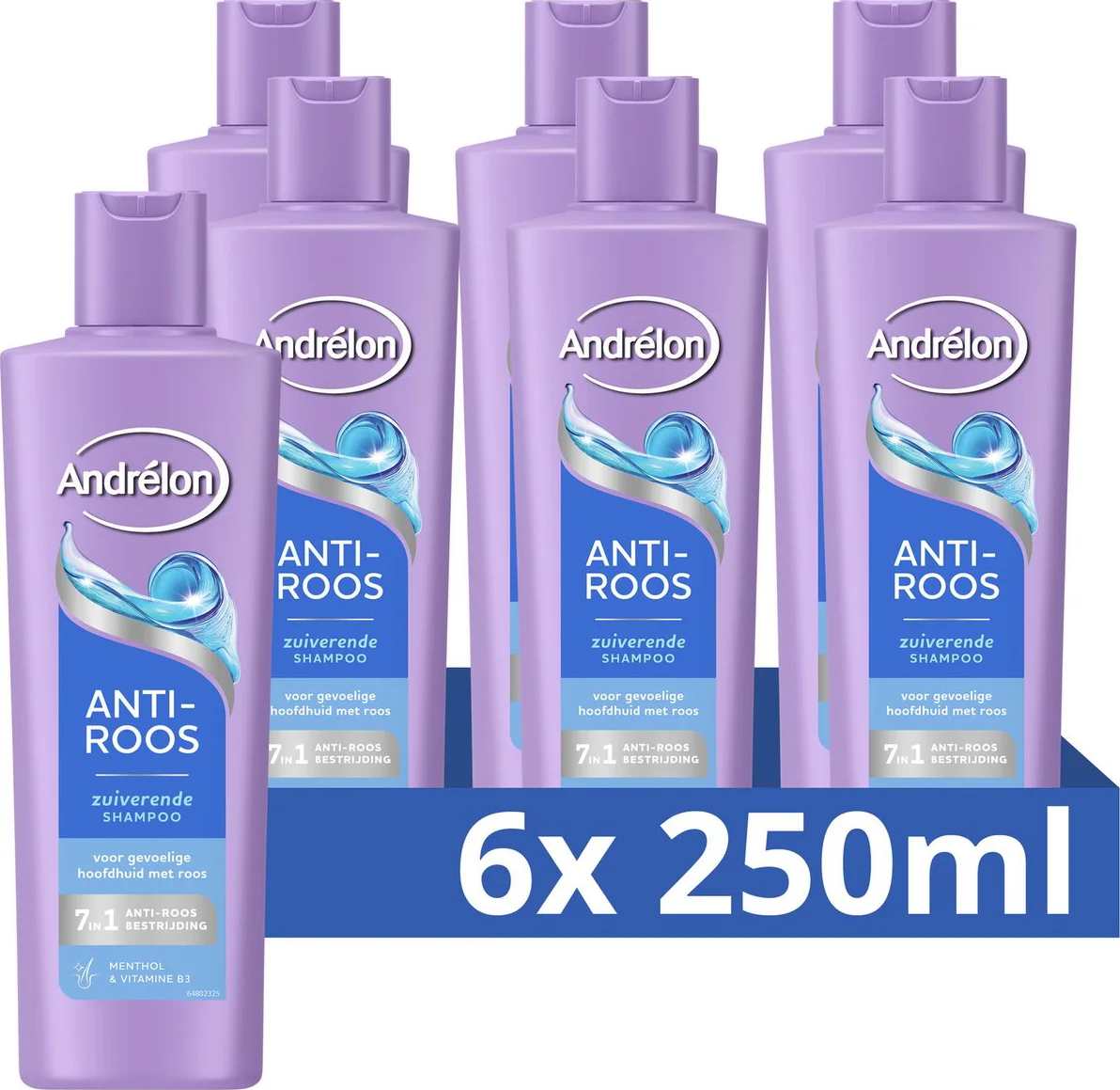 6x Andrélon Shampoo Anti Roos 250 ml