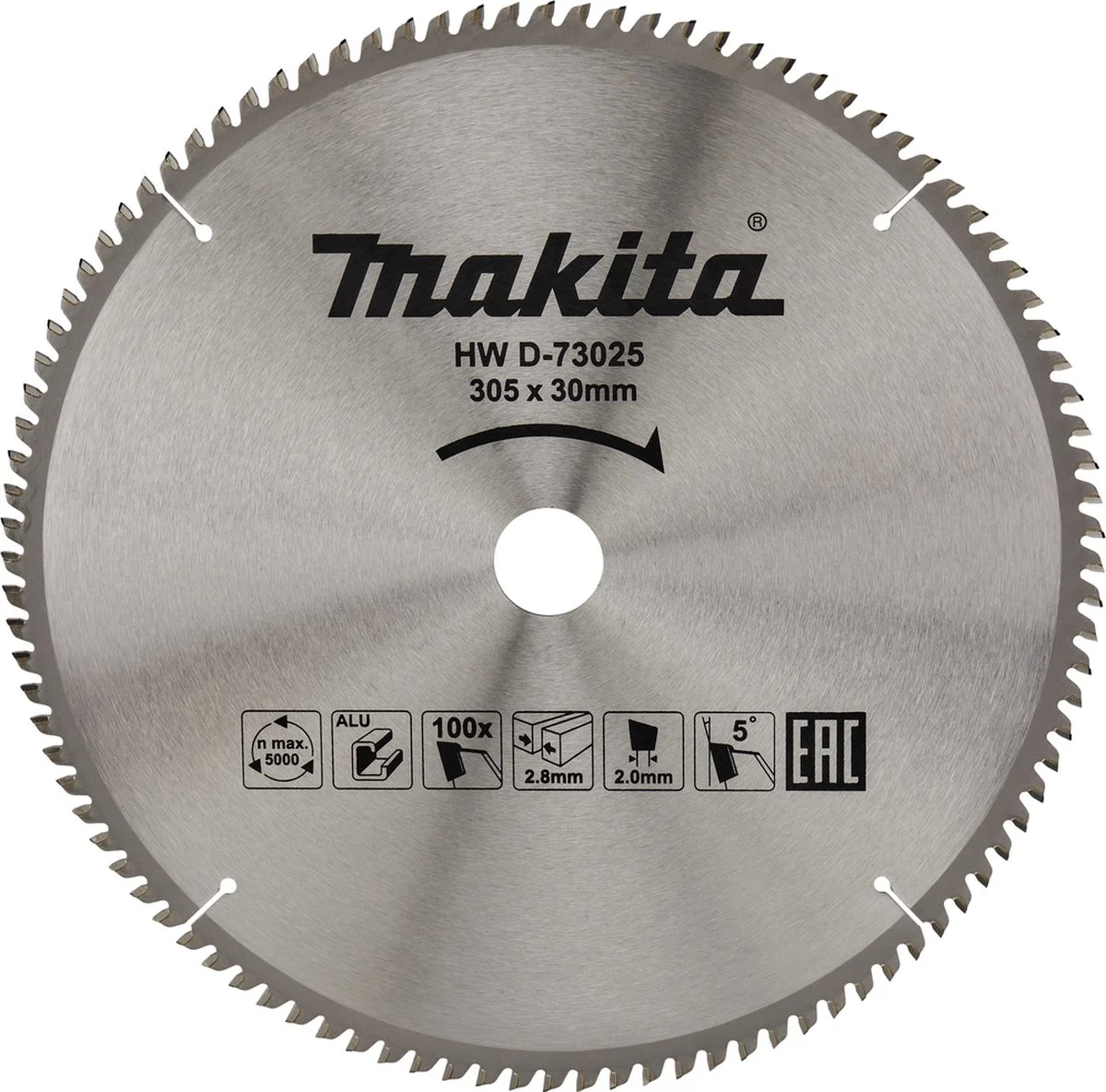 Makita Afkortzaagblad voor Aluminium | Standaard | Ø 305mm Asgat 30mm 100T - D-73025