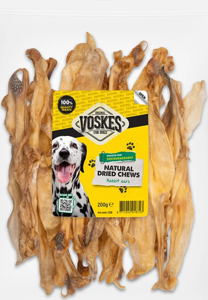 Voskes Hondensnack Konijnenoren 200 gr