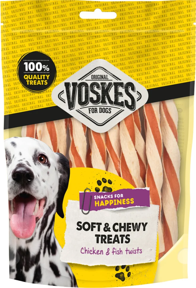 Voskes Kip - Vis Twists 100 gr