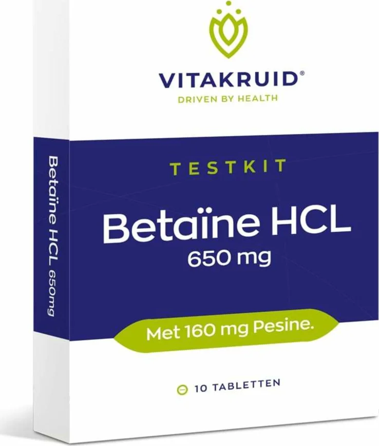 Vitakruid Betaïne HCL Testkit 10 tabletten