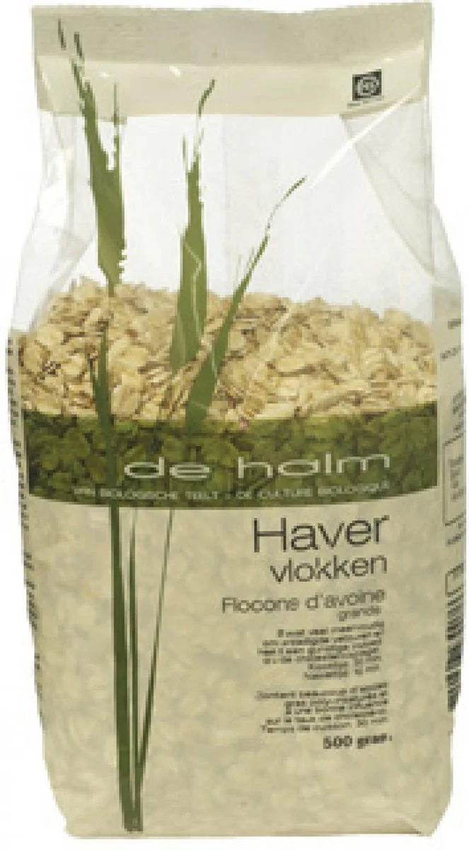 De Halm Havervlokken Grof Biologisch 500GR