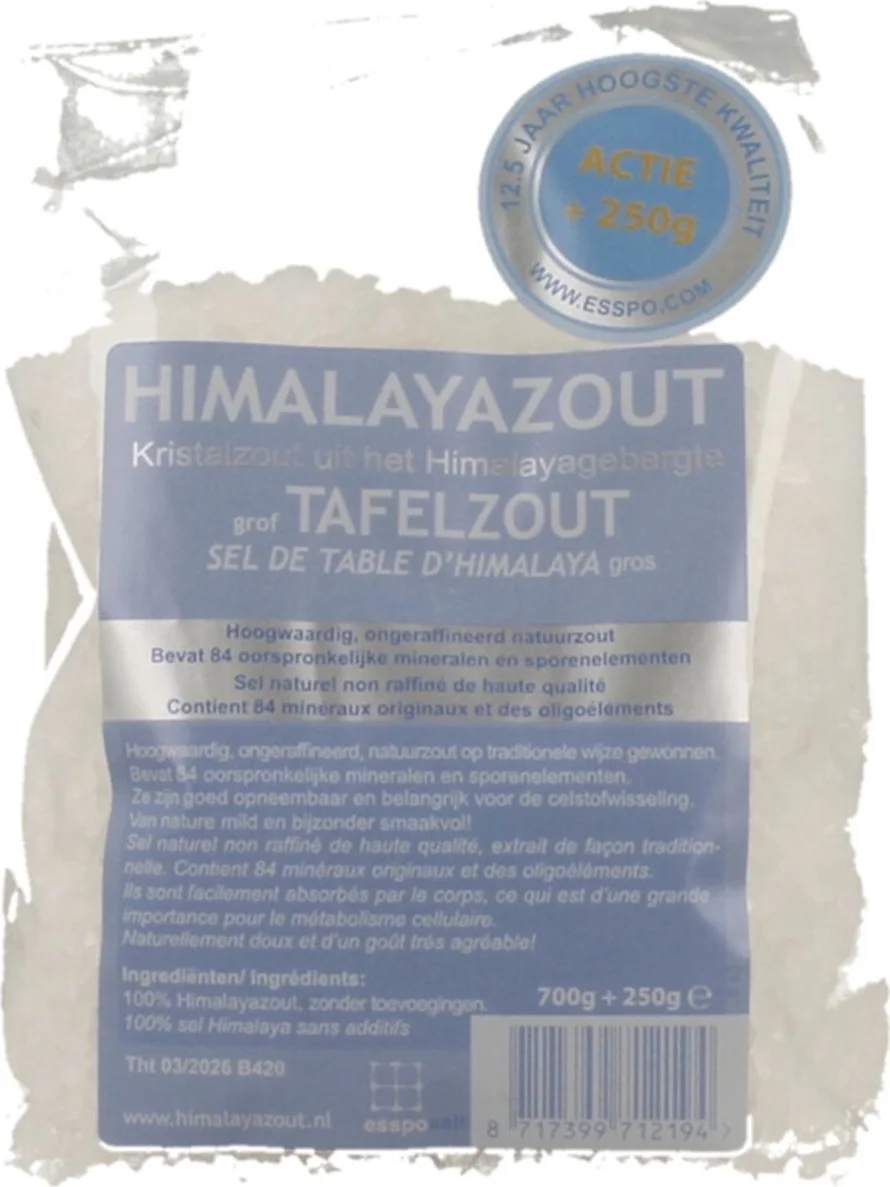 Esspo Himalayazout Grof Tafelzout Wit 950GR