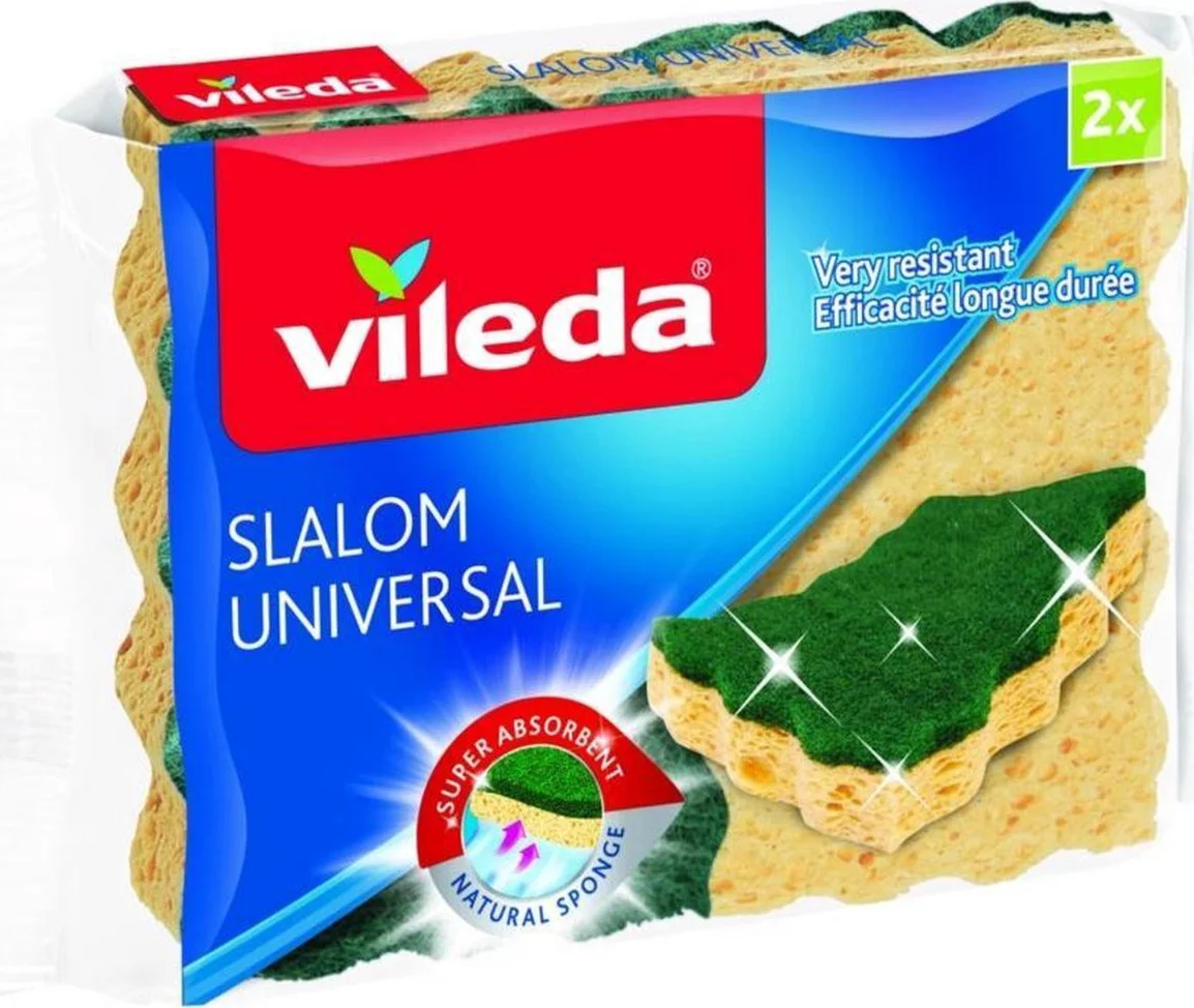 Vileda Slalom Universal Schuurspons 2 Stuks