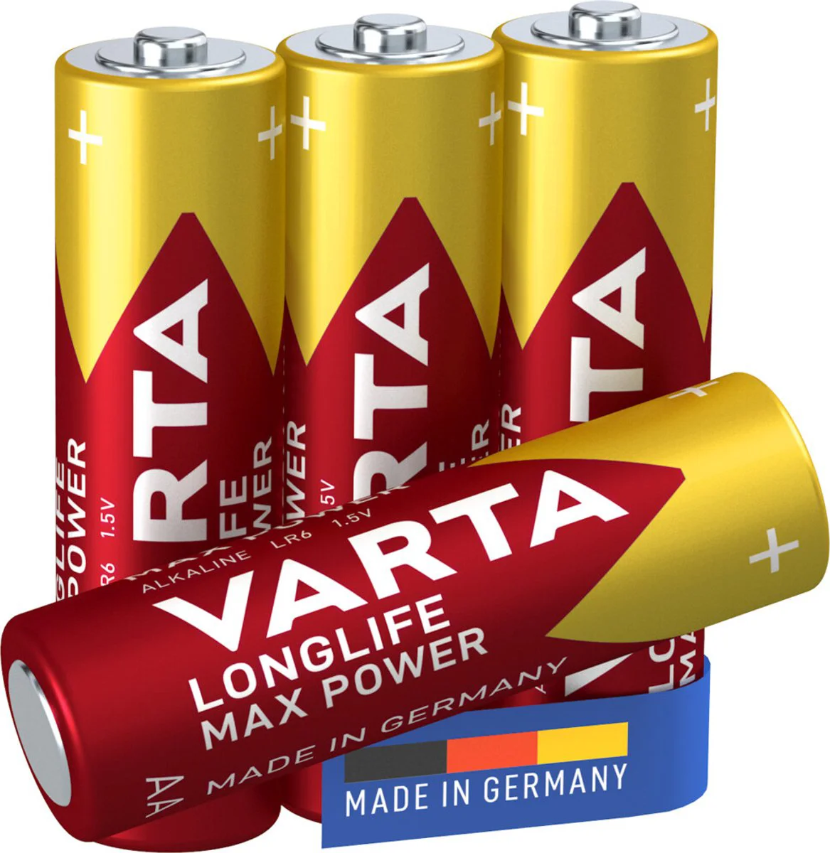 8x Varta Longlife Max Power Alkaline Batterijen AA 4 stuks