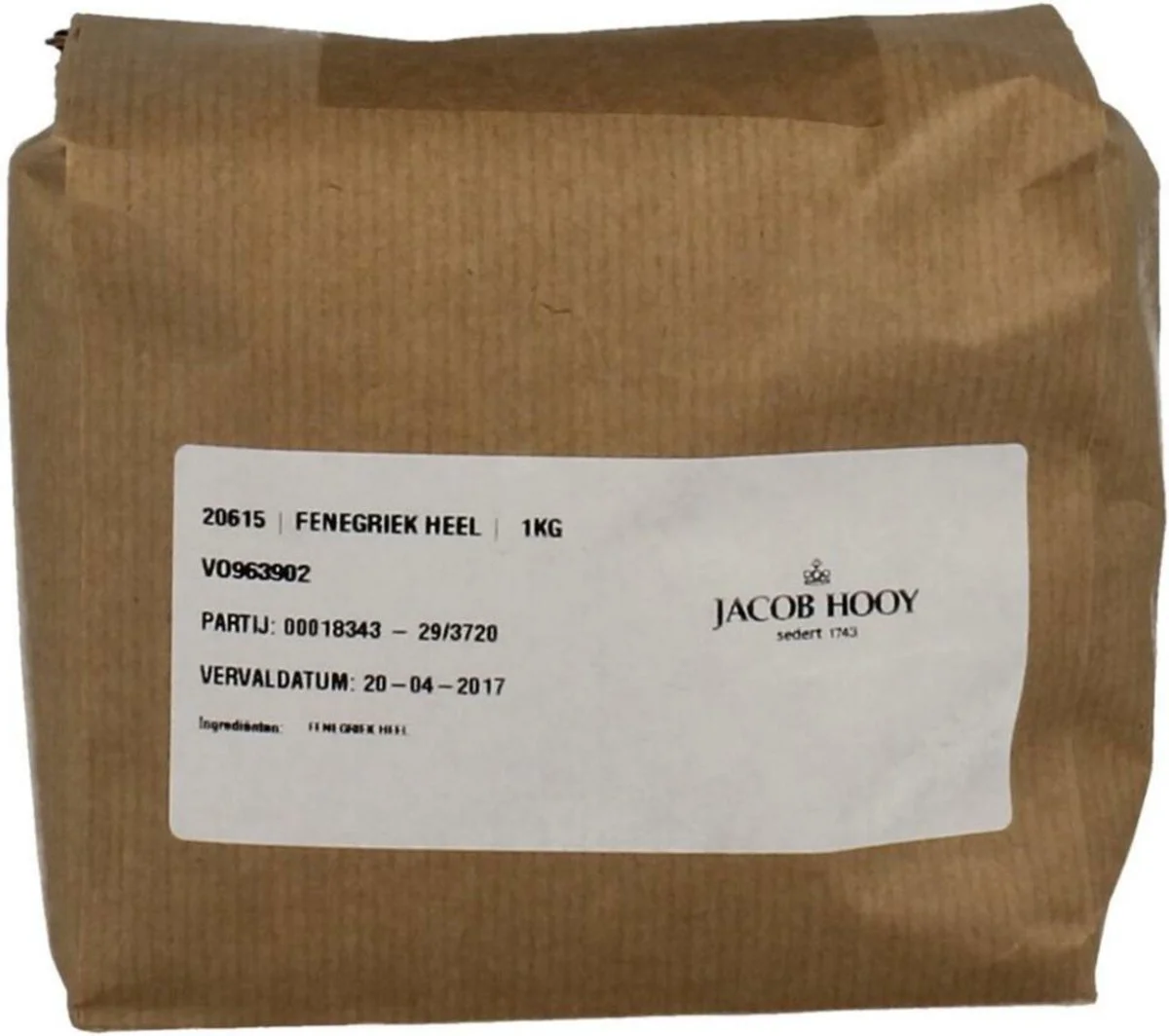 Jacob Hooy Fenegriek Heel 1000gr 1KG