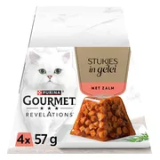 Gourmet Revelations Kattenvoer Nat Gelei Zalm 4 x 57 gr
