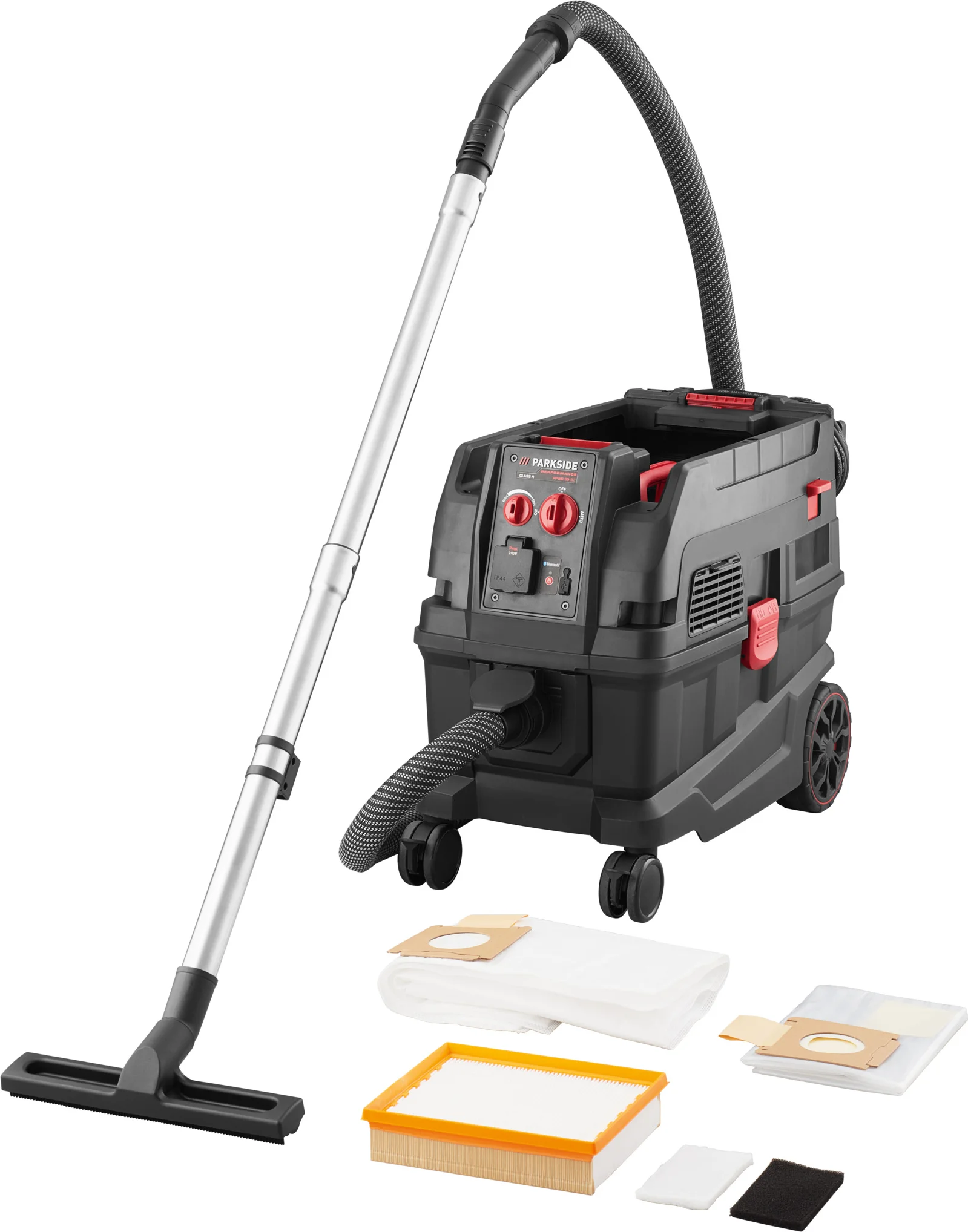PARKSIDE PERFORMANCE Smart bouwstofzuiger, H-klasse, 1300 W, 30 L
