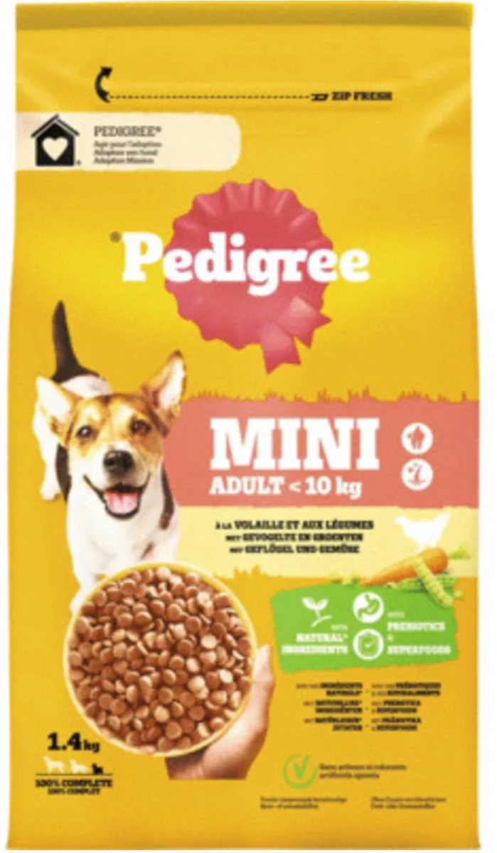 Pedigree Adult Hondenbrokken Mini Kip 1,4 kg