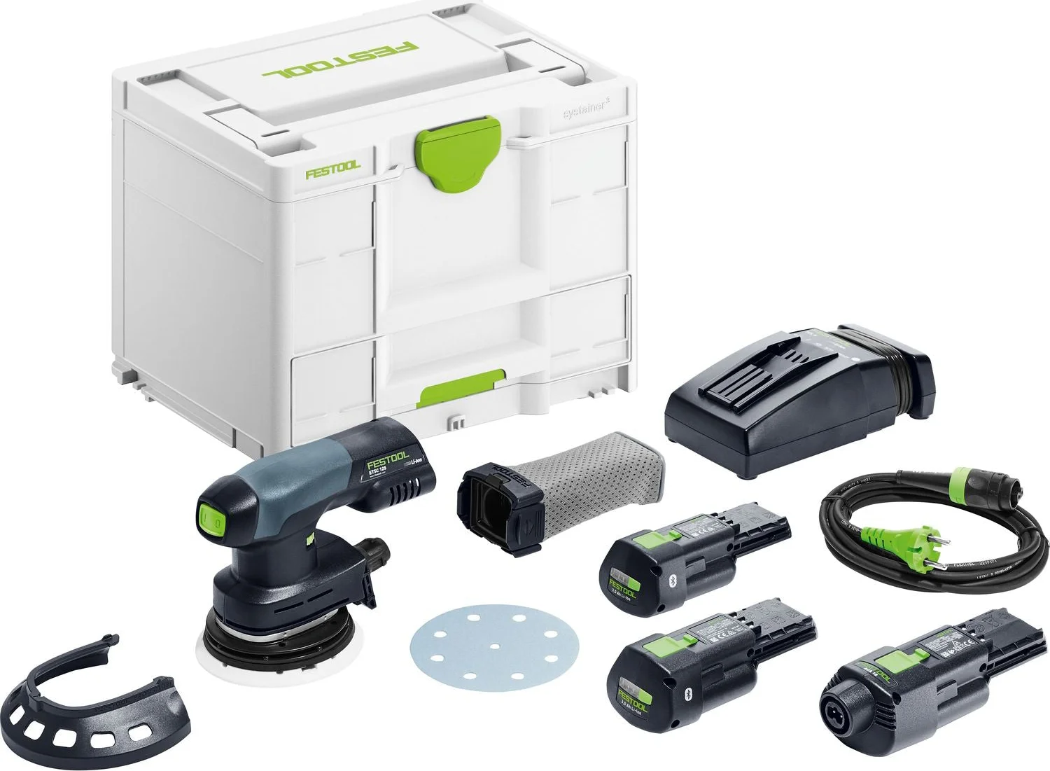 Festool ETSC 125 3,0 I-Set Accu Excenterschuurmachine 18V 3.0Ah in Systainer incl. ERGO Adapter - 578142