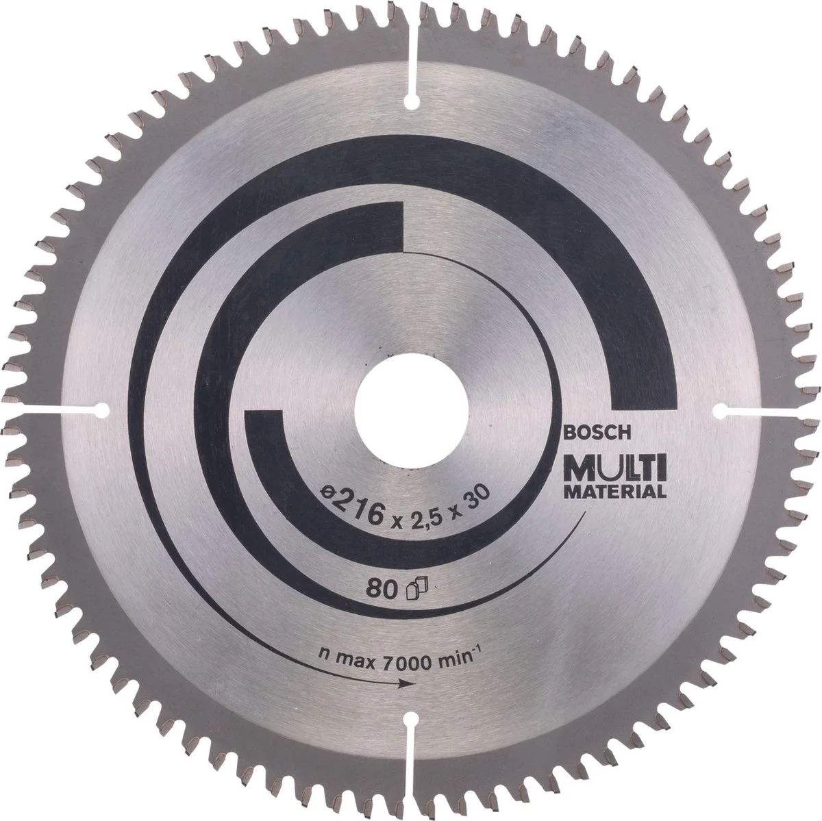 Bosch Professional Cirkelzaagblad PRO Multi Material | Ø 216 x 2,5 x 30mm 80T - 2608640447