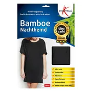 Lucovitaal Bamboe Nachthemd Zwart S
